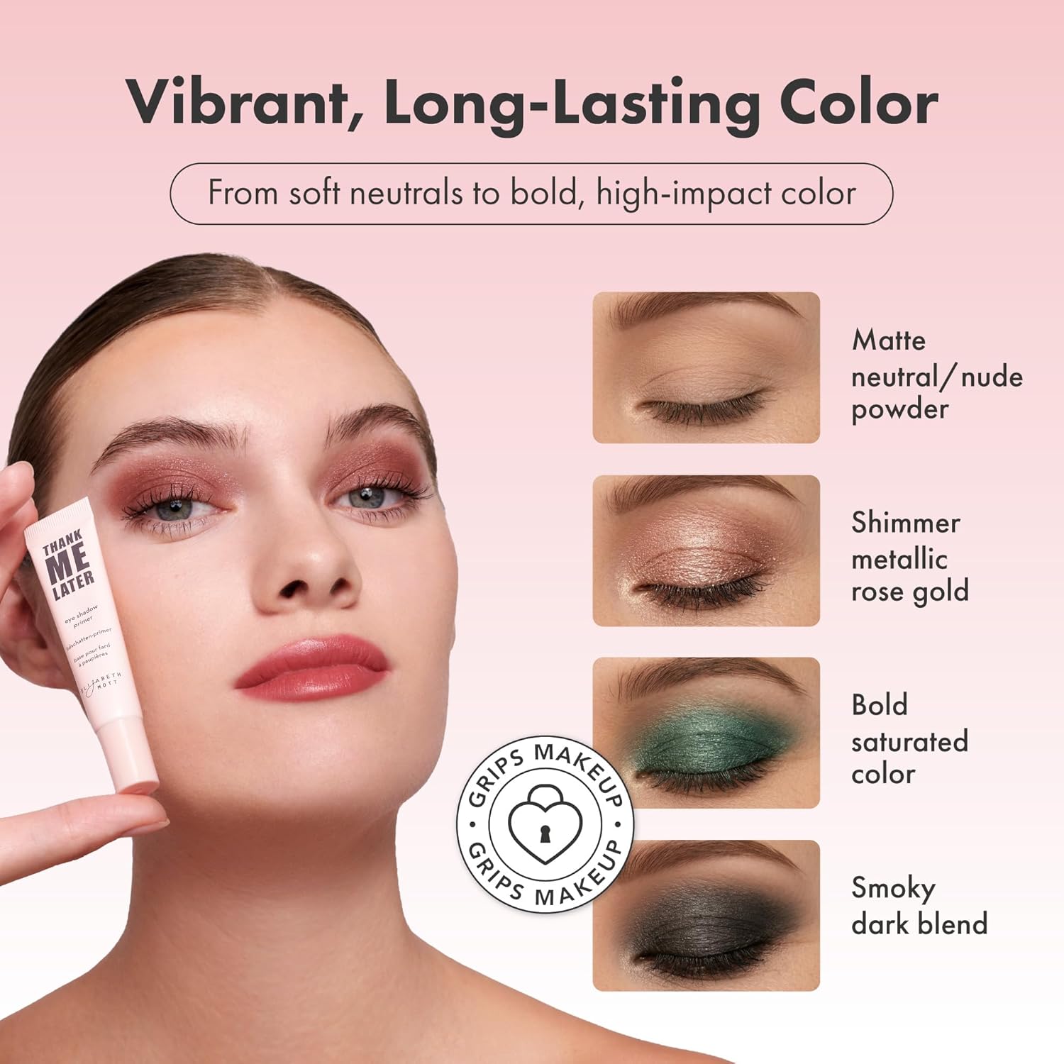 Elizabeth Mott Thank Me Later Eye Primer - Long-Lasting, Eyeshadow Primer Base for Oily Lids & Crease-Free Wear - Smudge-Proof, Lightweight, Cruelty-Free - 10g
