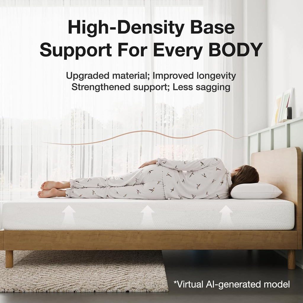 Novilla Twin Mattress, 6 Inch Twin Bed Mattress, Gel Memory Foam Mattresses For Cooling Night Sleep & Pressure Relief, Certipur-Us Certified