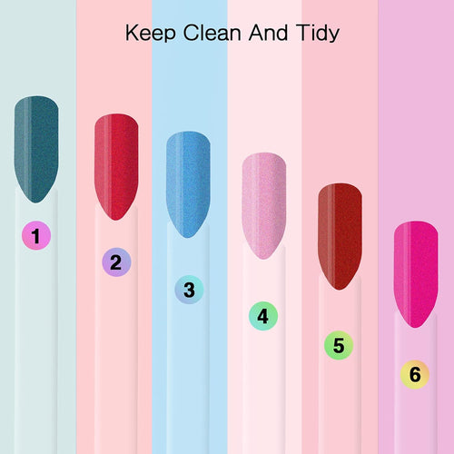 100PCS Fan-Shaped Nail Swatch Sticks with Holographic Number Stickers, Transparent Nail Art Practice Tips, Split Ring for Nail Color Display & Organization