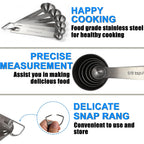 Measuring Spoons, Premium Heavy Duty Stainless Steel Measuring Spoons Cups Set, Small Tablespoon With Metric And Us Measurements, Set Of 6 For Measuring Dry And Liquid Ingredients