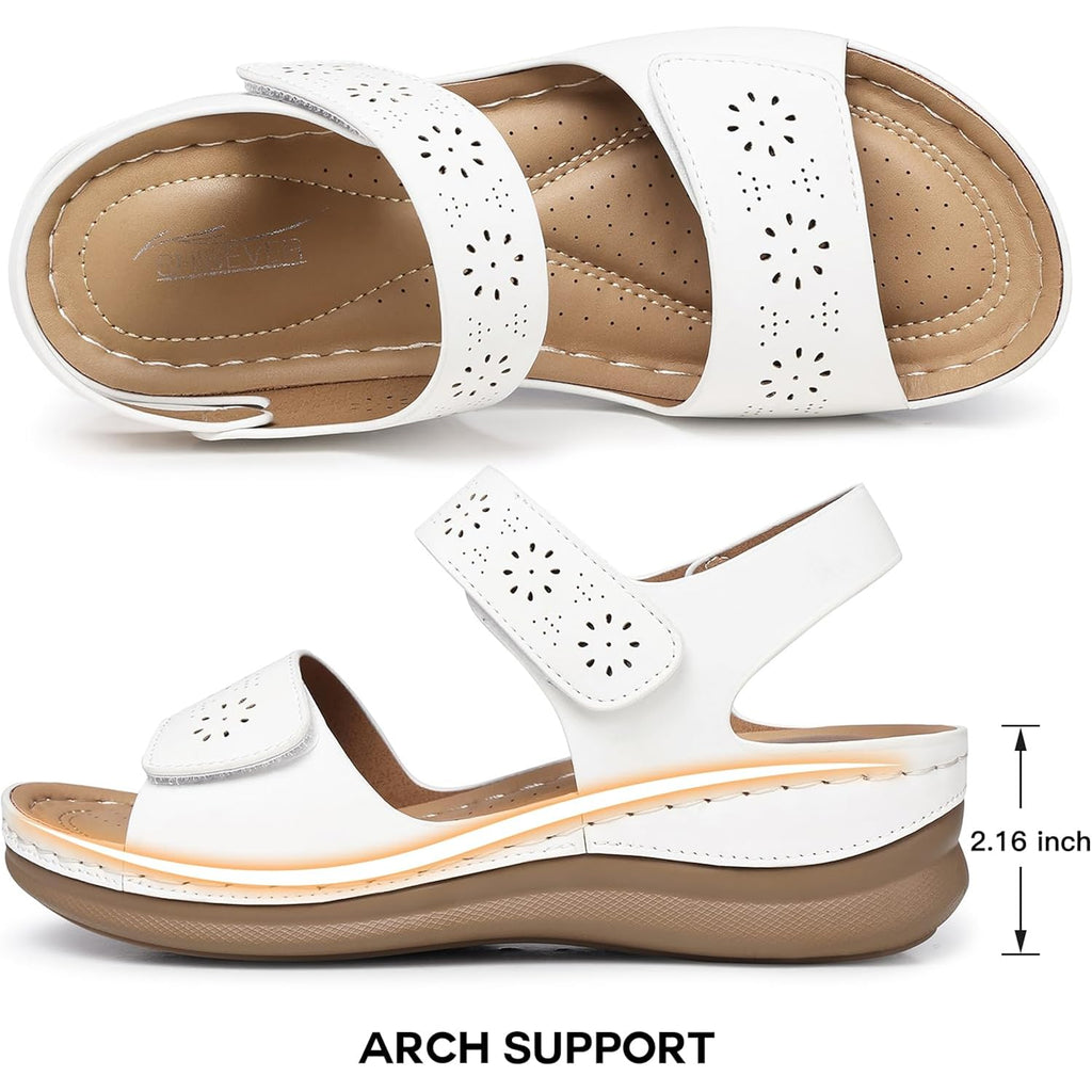 Shibever Flat Sandals For Women Dressy: Comfortable Flats Sandals Women Open Toe Ankle Strap Walking Shoes Summer