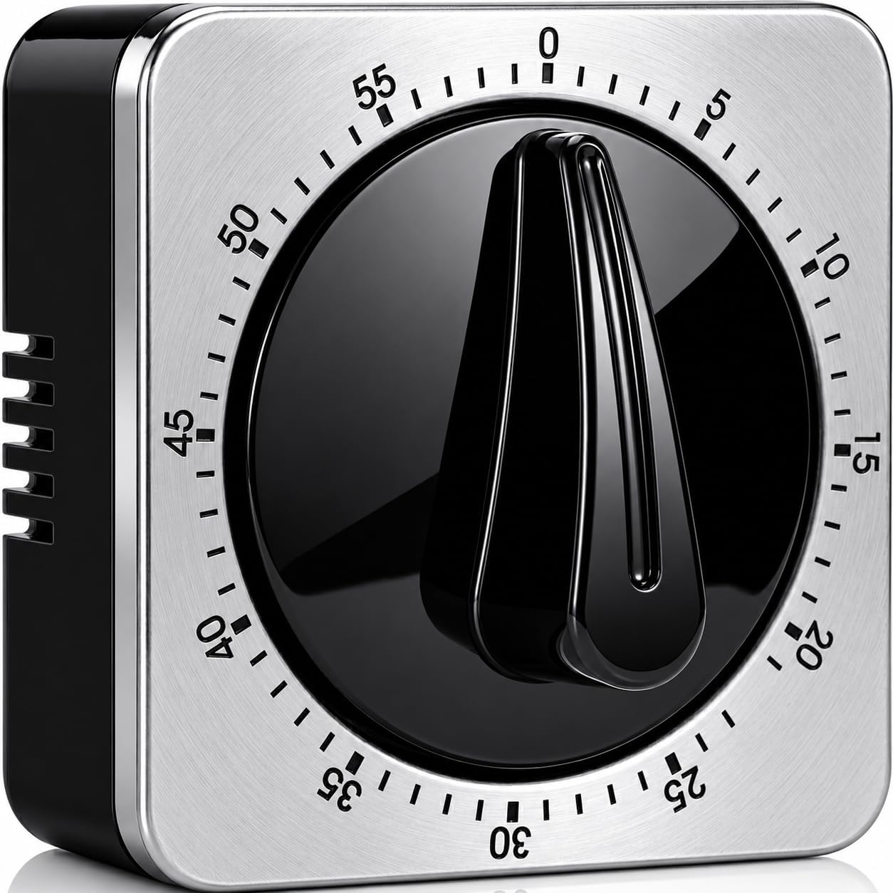 Kitchen Timers For Cooking, Chef Cooking Timer Clock With Loud Alarm - 100% Mechanical Desk Timer - No Batteries Required - Magnetic Backing, Exquisite Stainless Steel Body - Countdown Reminder