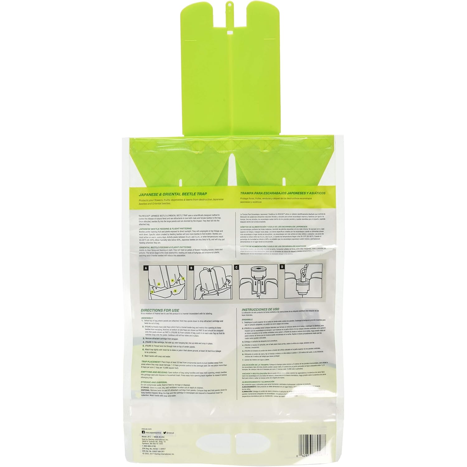 Rescue! Japanese & Oriental Beetle Trap – One Season, Reusable - 3 Traps