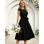 Dresstells Women'S Cocktail Dresses, Formal Wedding Guest Modest Church Vintage Tea Party Midi Evening Dress