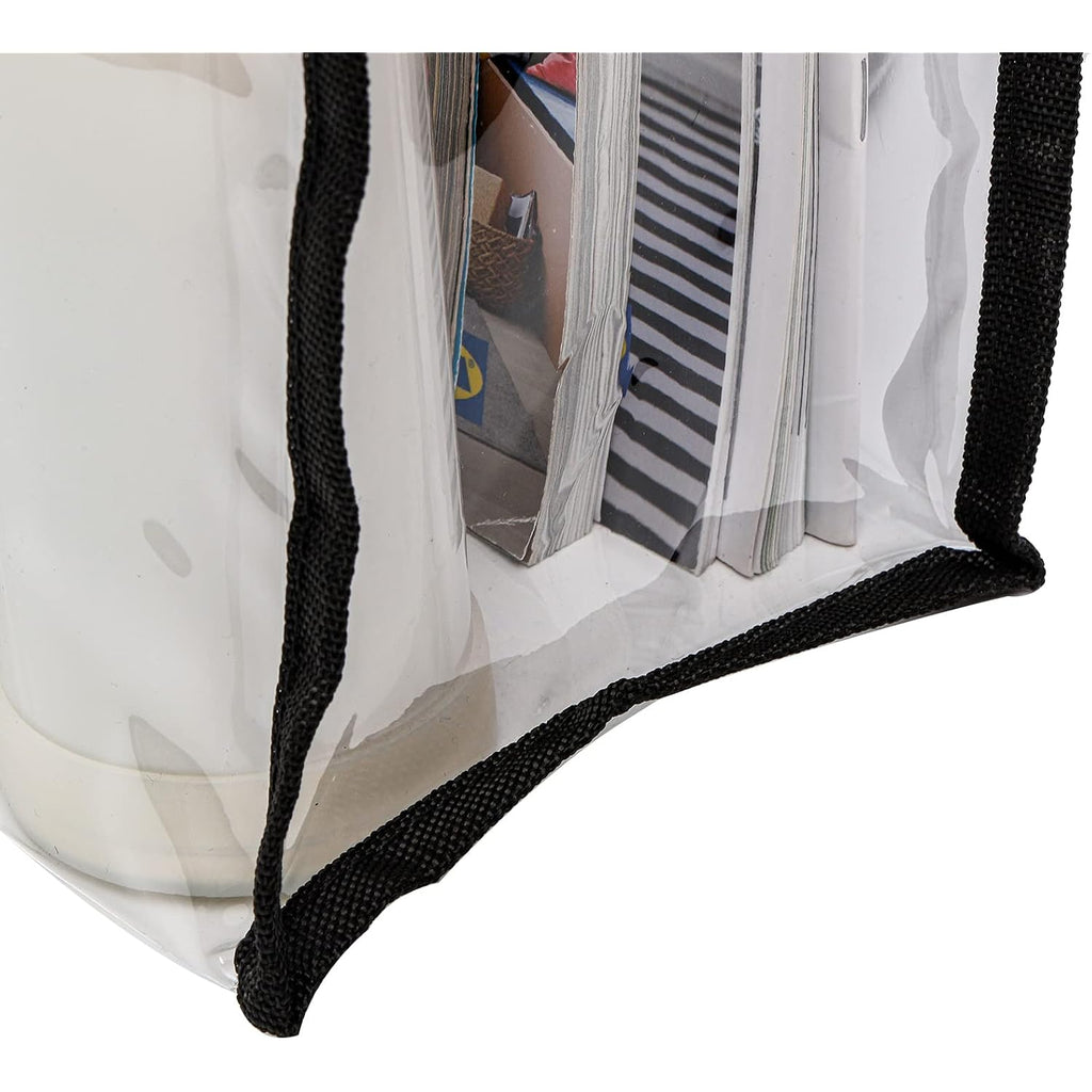 12 Pack Clear Tote Bags Stadium Approved, Transparent Pvc Shoulder Handbag For Women, Clear See Through Plastic Tote Bags With Handles For Shopping, Work, Sports Games, School, Concert
