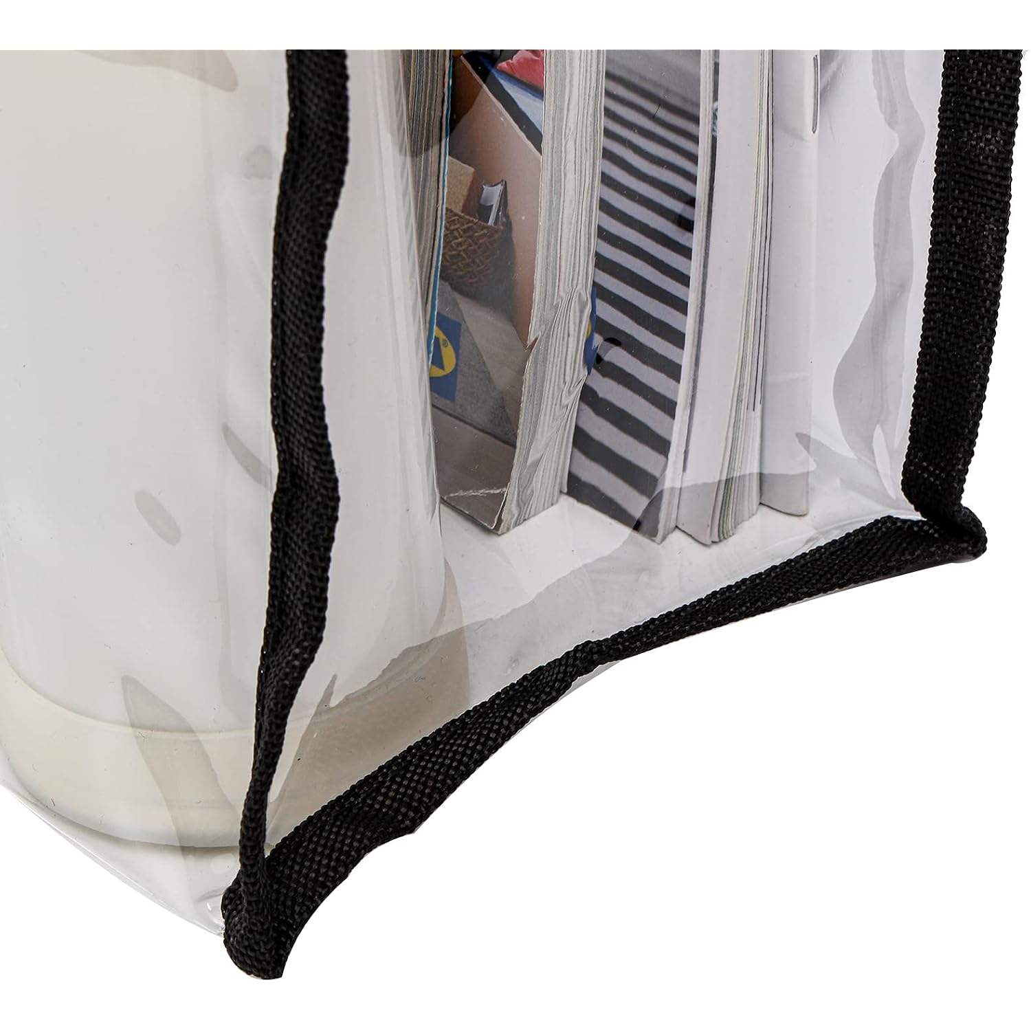 12 Pack Clear Tote Bags Stadium Approved, Transparent Pvc Shoulder Handbag For Women, Clear See Through Plastic Tote Bags With Handles For Shopping, Work, Sports Games, School, Concert