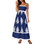 Prettygarden Summer Dress For Women 2026 Floral Sundress Spaghetti Strap Flowy Beach Vacation Boho Maxi Dresses