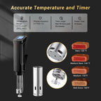 INKBIRD WIFI Sous Vide Cooker ISV-100W, 1000 Watts Sous Vide Machine Immersion Circulator with 14 Free Preset Recipes on APP & Calibration Function, Thermal Immersion, Fast-Heating with Timer