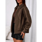 Prettygarden Faux Leather Jacket Women Bomber Motorcycle Zip Up Jackets Oversized Fall Fashion Outfits 2026 Winter Coats
