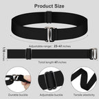 Elastic Belts for Women, No Show Flat Belt for Womens, Adjustable Stretchy Invisible Tuck Belt for Jeans