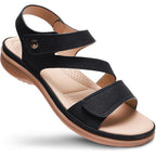Littleplum Womens Sandals Arch Support – Comfortable Flat Sandals For Women, Summer Breathable Adjustable Orthotic Walking Shoes For Beach,Travel