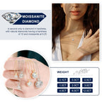 TUHE Moissanite Necklace 0.1-12 Carats 18K Gold Vermeil 925 Sterling Silver Necklace 3-15MM Solitaire D Color VVS1 Round Lab Created Moissanite Pendant Dainty Gold Necklaces for Women Jewelry Gifts