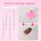 Rhinestone Pickup Tool Set: 2 Pcs Rhinestone Picker Handles Dual-Ended Rhinestones Applicator Dotting Tool Pen Shiny Diamond Dot Drill Pen for DIY Home Nail Salon