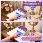 JODSONE Cordless LED Nail Lamp Rechargeable Portable with 4 Timers LCD Display Screen Nail Dryer Cure Light Suitable for Home and Salon