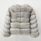 Genuine Fox Fur Coat, Natural Fur Jacket, Women'S Winter Warm Outwear