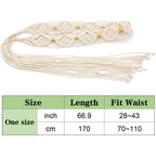 Suyi Boho Braid Belt for Women Bohemian Woven Waist Belts for Dress