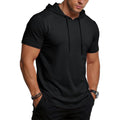 Magcomsen Men'S Short Sleeve Hoodie Upf80+ Workout Lightweight Athletic Gym Hooded T Shirts