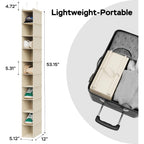 10-Shelf Hanging Shoe Shelf Organizer, Hanging Shoe Storage For Closet (Beige)