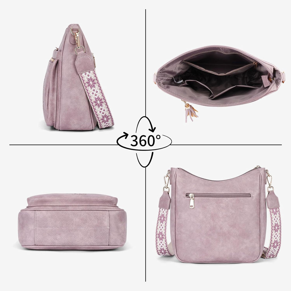 KITEVIUN Medium Crossbody Bags for Women Trendy, Women's Butterfly Shoulder Handbags with Tassel