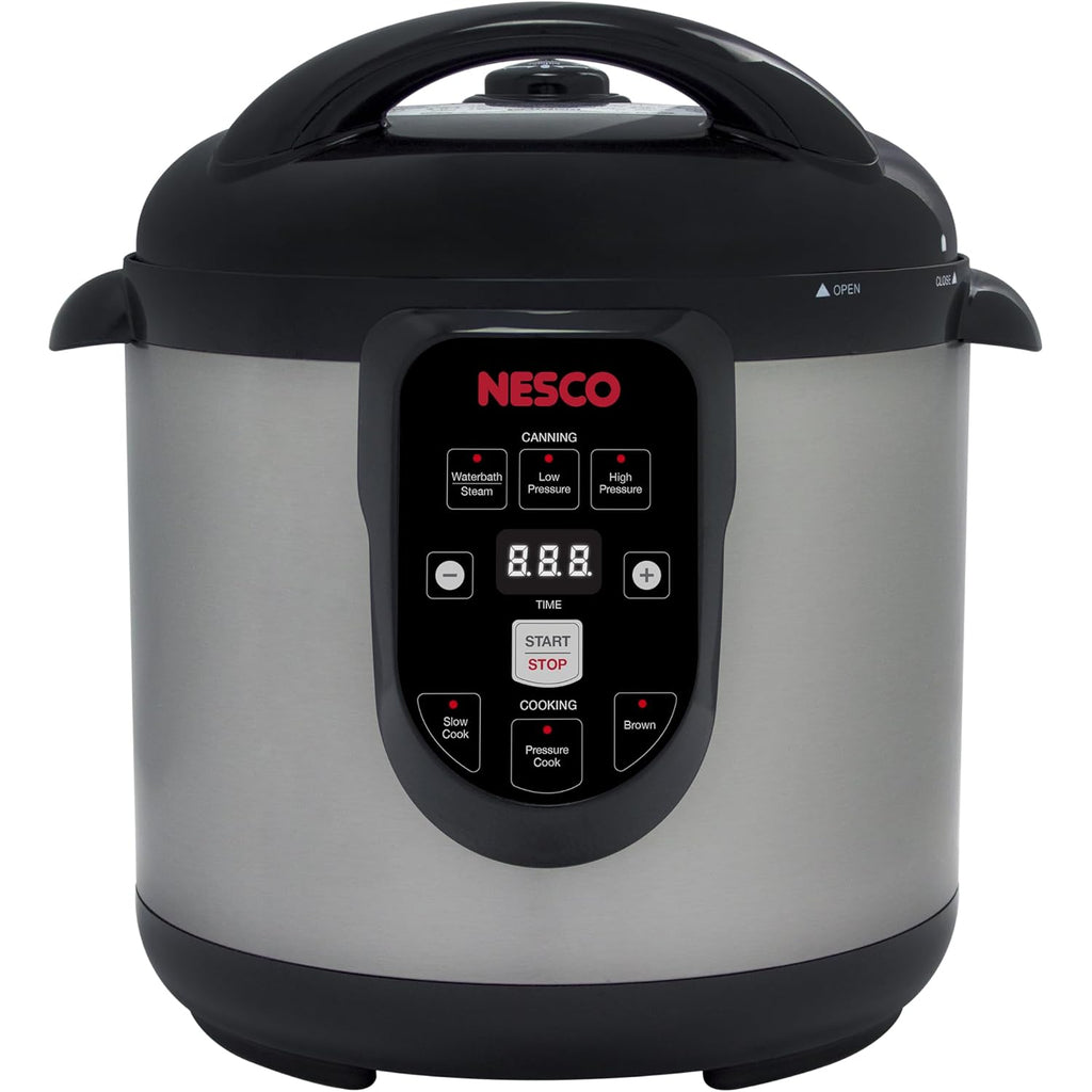 Nesco Npc‑9 Smart Electric Pressure Canner And Cooker For Home Food Preservation, 9.5‑Quart Stainless Steel With Digital Controls