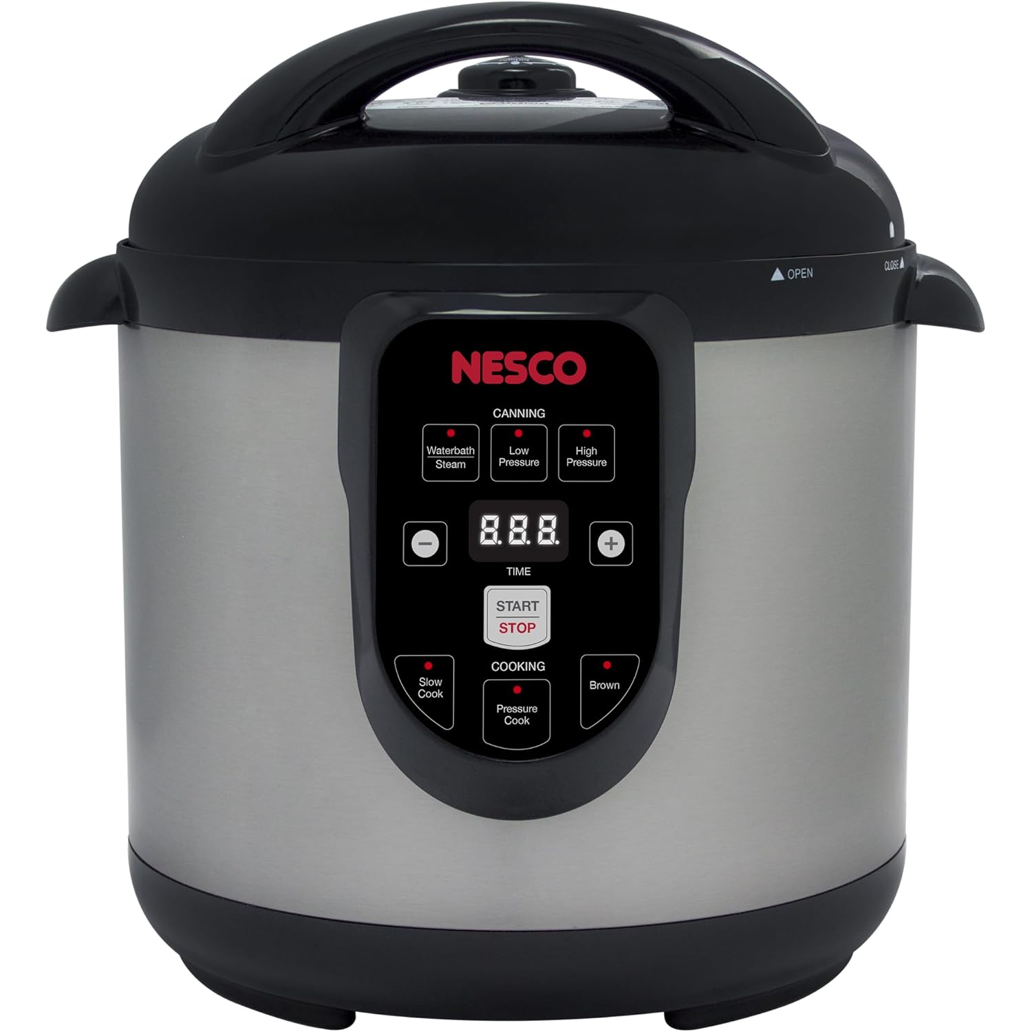 Nesco Npc‑9 Smart Electric Pressure Canner And Cooker For Home Food Preservation, 9.5‑Quart Stainless Steel With Digital Controls
