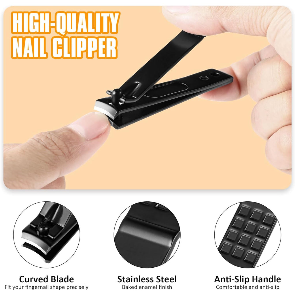 Yougai Tweezers Set,9 Pcs Professional Stainless Steel Tweezer Kit-Great Precision Eyebrow Tweezers for Ingrown Facial Hair with Leather Travel Case as Stocking Stuffing Gifts