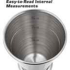 2-Pack Stainless Steel Cocktail Jiggers – Japanese Style Double Measuring Cups For Bartending (1Oz/2Oz + 0.5Oz/1Oz)