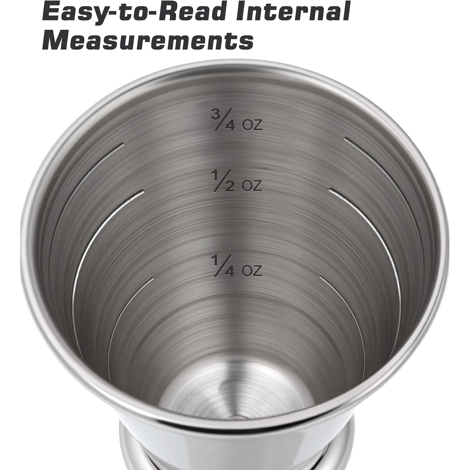 2-Pack Stainless Steel Cocktail Jiggers – Japanese Style Double Measuring Cups For Bartending (1Oz/2Oz + 0.5Oz/1Oz)