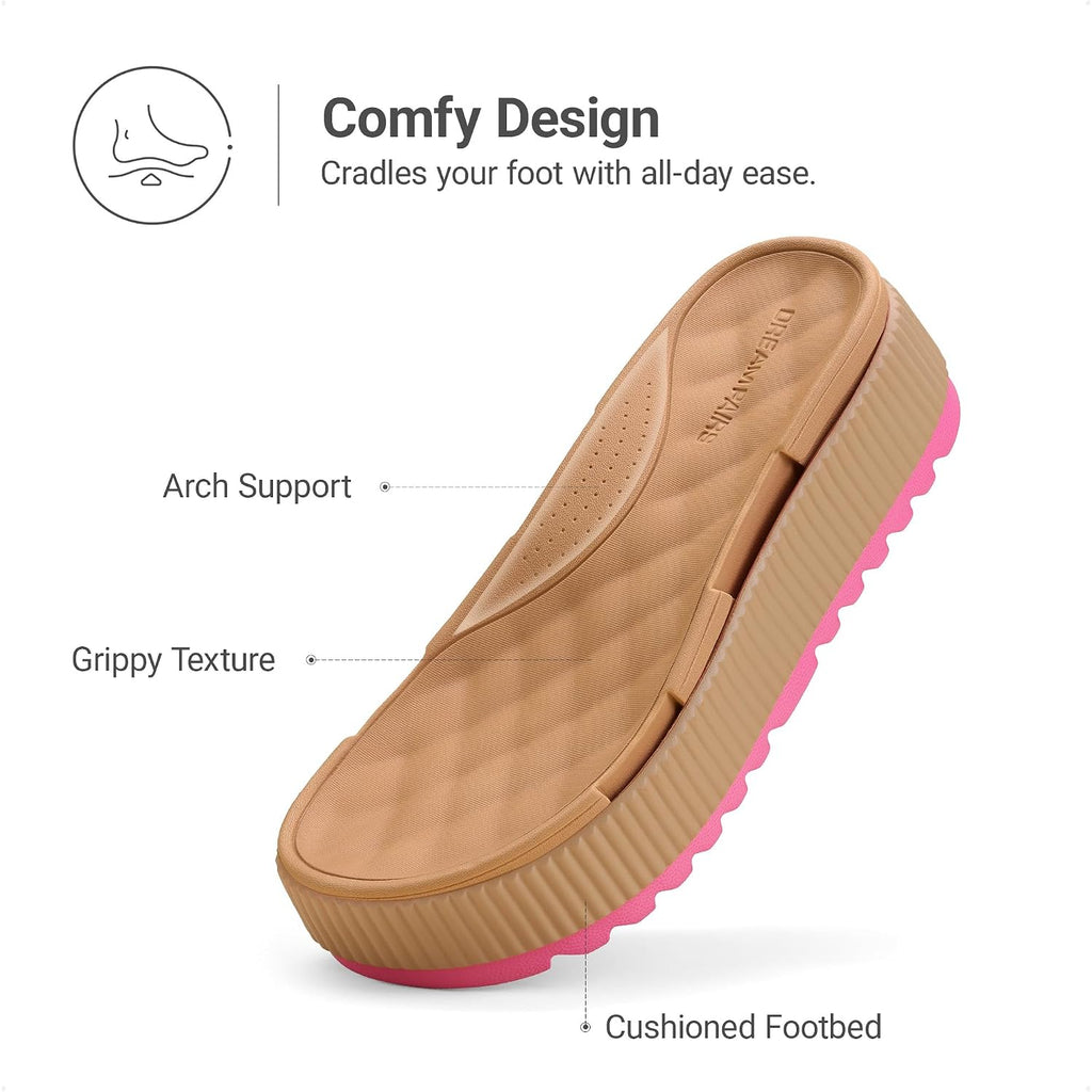 Dream Pairs Women'S Platform Water Sandals Adjustable Lightweight Waterproof Summer Beach Wedge Chunky Sandals