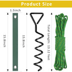 Tree Stake Kit, Heavy Duty Spiral Tree Stakes And Supports For Straightening Leaning Or Young Trees, Protects From Harsh Weather