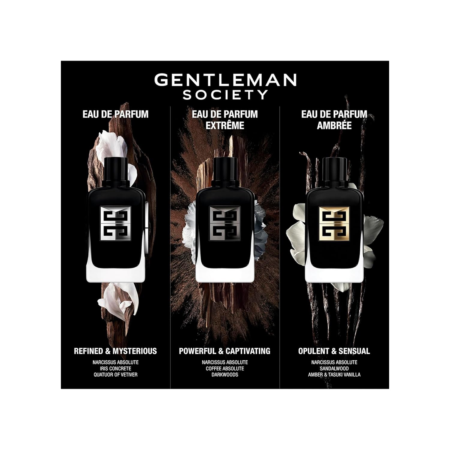 Givenchy Gentleman Society Ambree Eau De Parfum Spray for Men, 3.4 Ounce