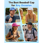 Performance Running Hat for Women Men – UPF 80+ Baseball Cap, Lightweight Breathable Cooling Mesh Quick Dry for Golf