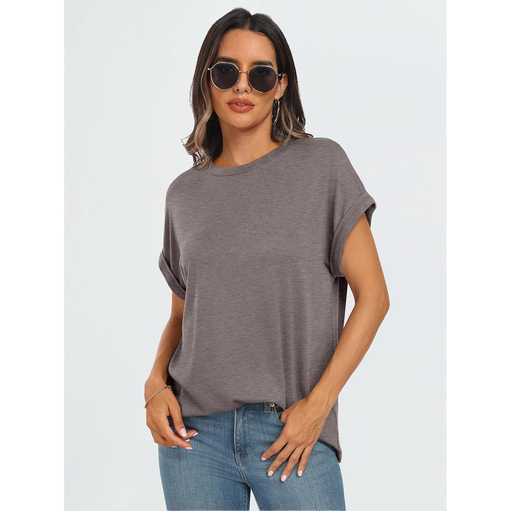 Automet Women'S Oversized Short Sleeve T Shirts Casual Summer Everyday Tops
