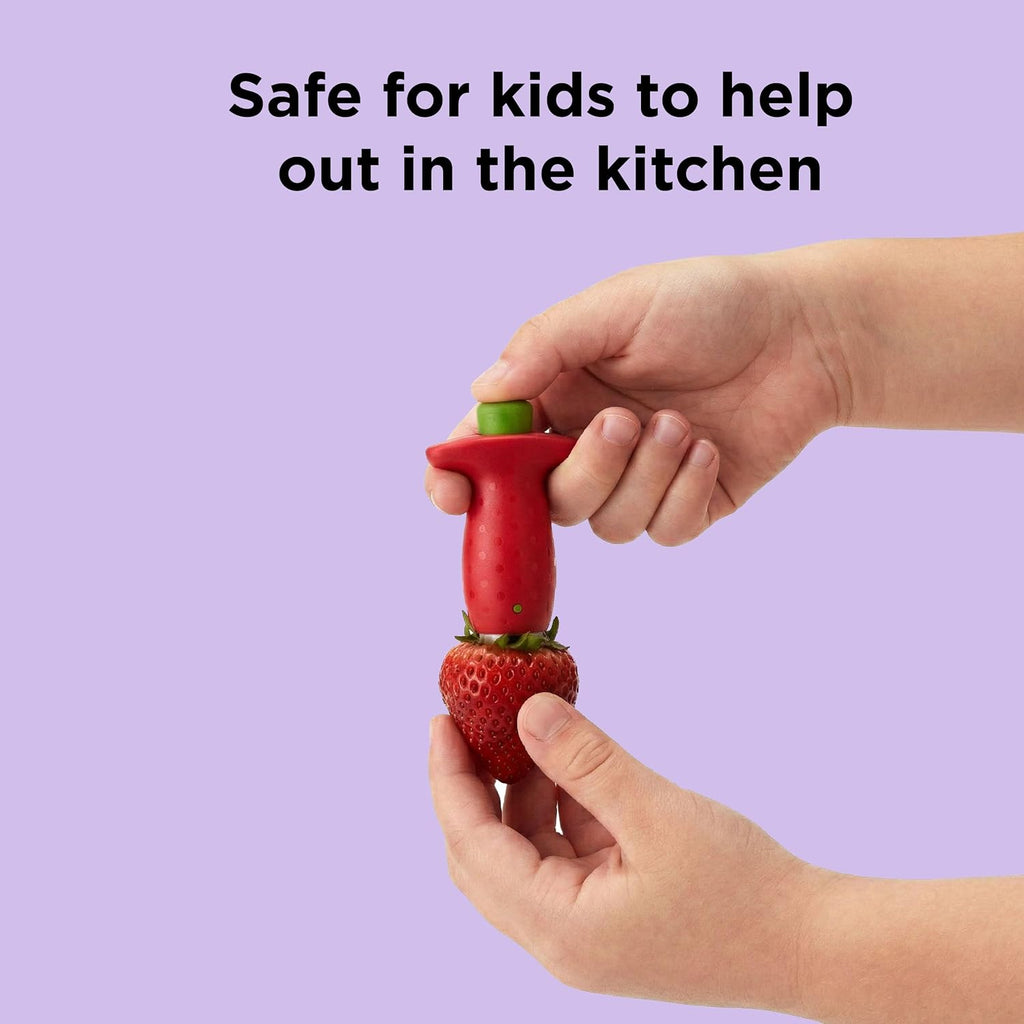 Chef'N Original Stem Gem Strawberry Huller, Red/Green - 102-138-005