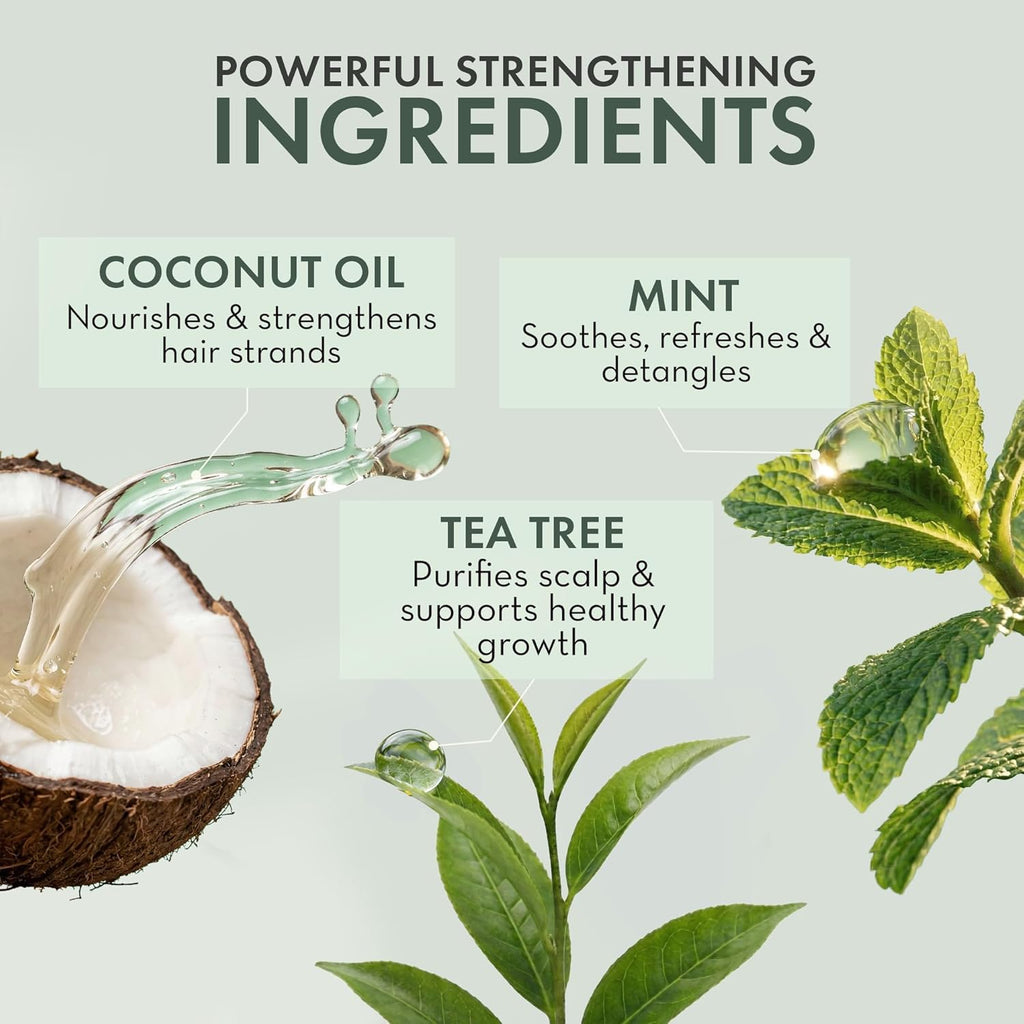 Leave In Conditioner Spray - Tea Tree Scalp Treatment - Anti-Dandruff and Dry & Itchy Scalp Treatment, Hydrating & Medicated Formula for Psoriasis and Scalp Care - Detangles & Nourishes Hair.