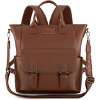 Montana West Wrangler Womens Convertible Backpack Purse Anti-Theft Brown Backpack With Adjustable Crossbody Shoulder Strap For Work Travel Wg175-9110Br
