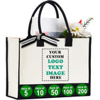 Pack Of 5 | 10 | 50 | 100 | 200 Tote Bags With Custom Logo,Custom Tote Bag In Bulk, Text Or Image, Bulk Logo Tote Bags, Bags For Business, Personalized Bags With Picture