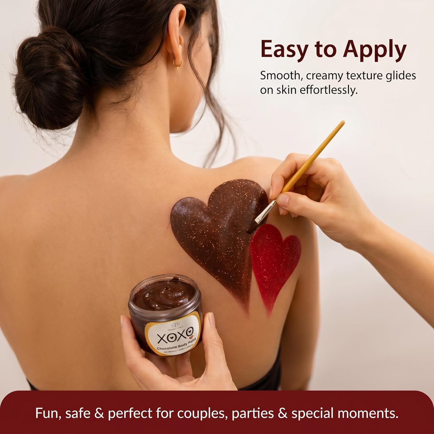 Valentine Day Gift Set - Edible Flavored Body Paints Set for Couples | Stawberry & Chocolate | Pack of 2 – Enhance Fun & Intimacy with Skin-Friendly | Easy-to-Clean (25g x 2) 50gm