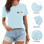 Nurse Graphic Shirts for Women Boho Floral Nurse Life T Shirt Stethoscope Oversized Graphic Tees Nurses Day Gifts Light Blue