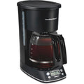 Hamilton Beach 12 Cup Programmable Hot & Iced Coffee Maker | Glass Carafe | Auto-Pause And Pour | 4-Hour Auto Shutoff | Black With Chrome Accents | 43690J