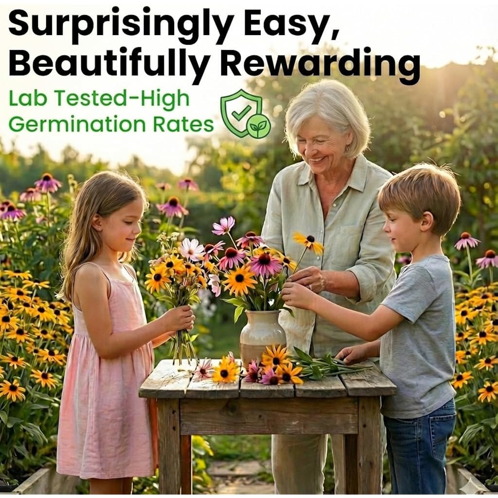 Black Eyed Susan Seeds For Planting, 5000 Seeds, Giving You Beautiful Black Eyed Susan Flowers, Non-Gmo, Heirloom Seed Varieties