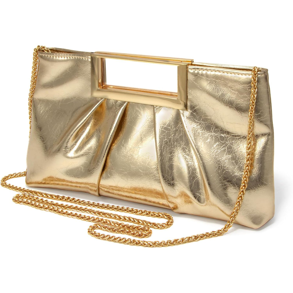 Evening Clutch Bag Bright Color Pu Leather Formal Handbag Suitable For Wedding Prom Black Tie Events