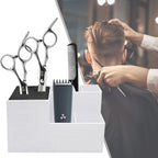 Milageto Hairdressing Scissors Holder, Hairdressing Tool Storage, Professional Combs Brush Haircut Tool Holder Salon Organizer, White