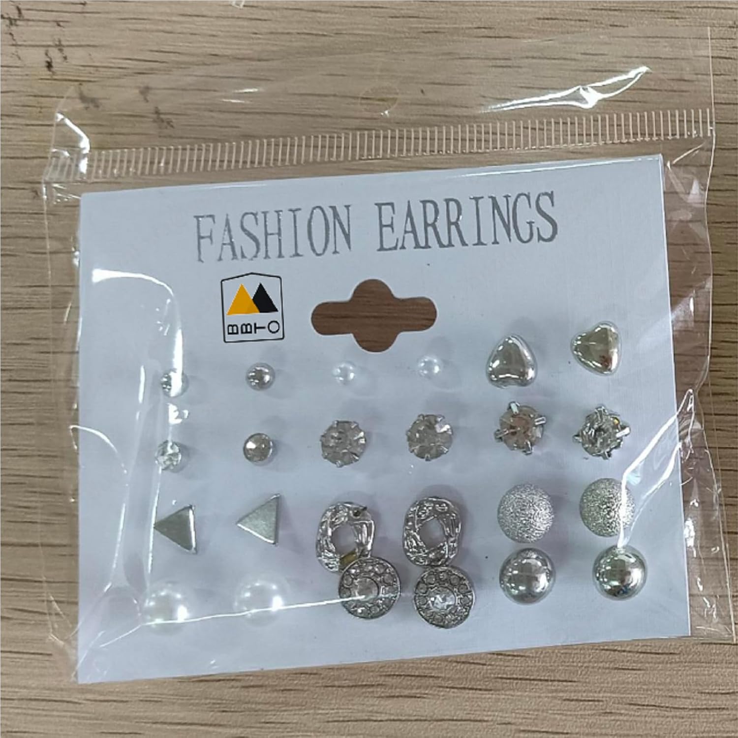 BBTO 24 Pairs Stud Earrings Crystal Pearl Earring Set Ear Stud Jewelry for Women Men