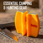Smith's CCKS 2-Step Knife Sharpener - Yellow - 2-Step Preset Coarse & Fine Slots - Outdoor Handheld Knife Sharpener - Fishing, Hunting, Fillet, Pocket Knives - Compact Plastic Portable Keychain Tool