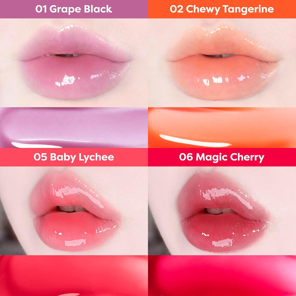 Colorgram Fruity Glass Gloss 06 Magic Cherry | Non-Sticky Glossy Lip Tint With Glass-Like Shine | Long-Lasting Hydrating Lip Gloss For Smooth & Plump Lips