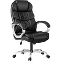 Homall Office Chair High Back Computer Desk Chair, Pu Leather Adjustable Height Modern Executive Swivel Task Chair With Padded Armrests And Lumbar Support (Black)