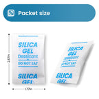 50Pcs 5G Silica Gel Packets, Moisture Absorbers Desiccant Packs For Storage, Clothes, Shoes, Electronics, 3D Printer Filament, Jewelry, Spices, Safes, Tools