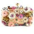 Women Clutches Flower Evening Handbag Chain Strap Shoulder Bag