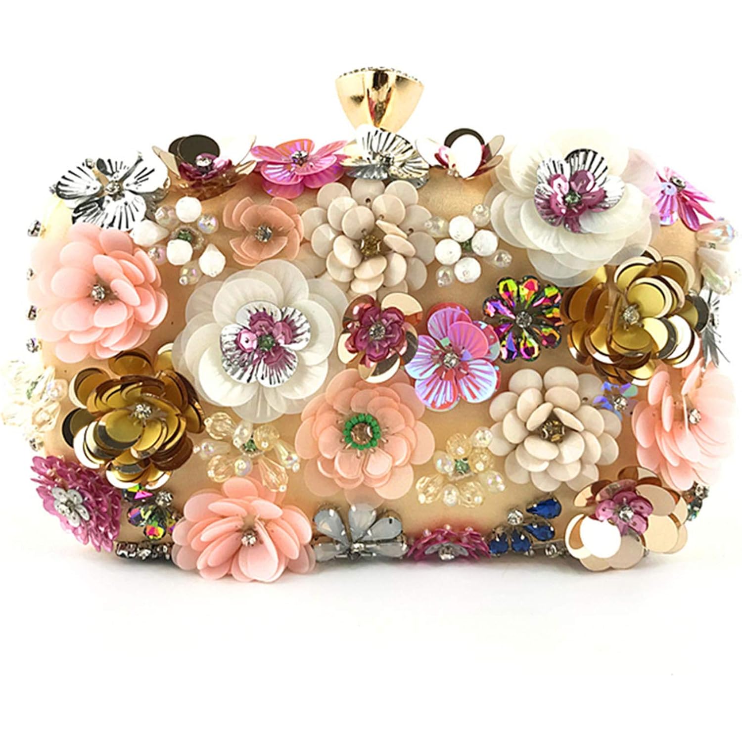 Women Clutches Flower Evening Handbag Chain Strap Shoulder Bag